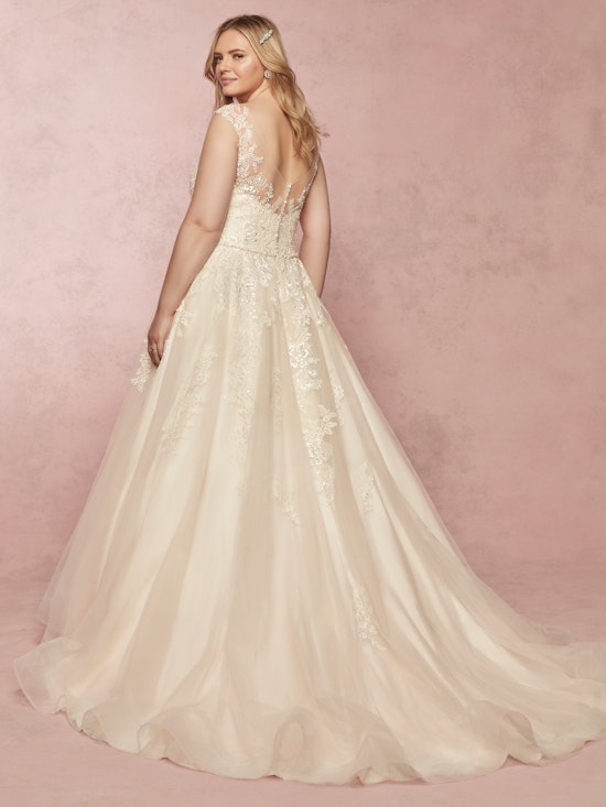 Macey Lynette (Curve) (CRV-9RC003AC) Plus Size A Line Wedding Dress by Rebecca Ingram