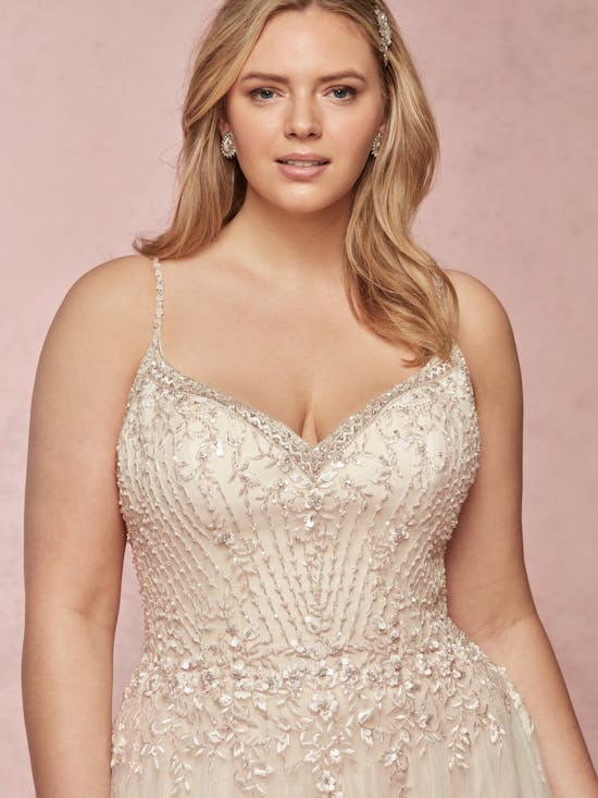 Mayla (Curve) (CRV-9RC000) lush Beach Wedding Dress by Rebecca Ingram