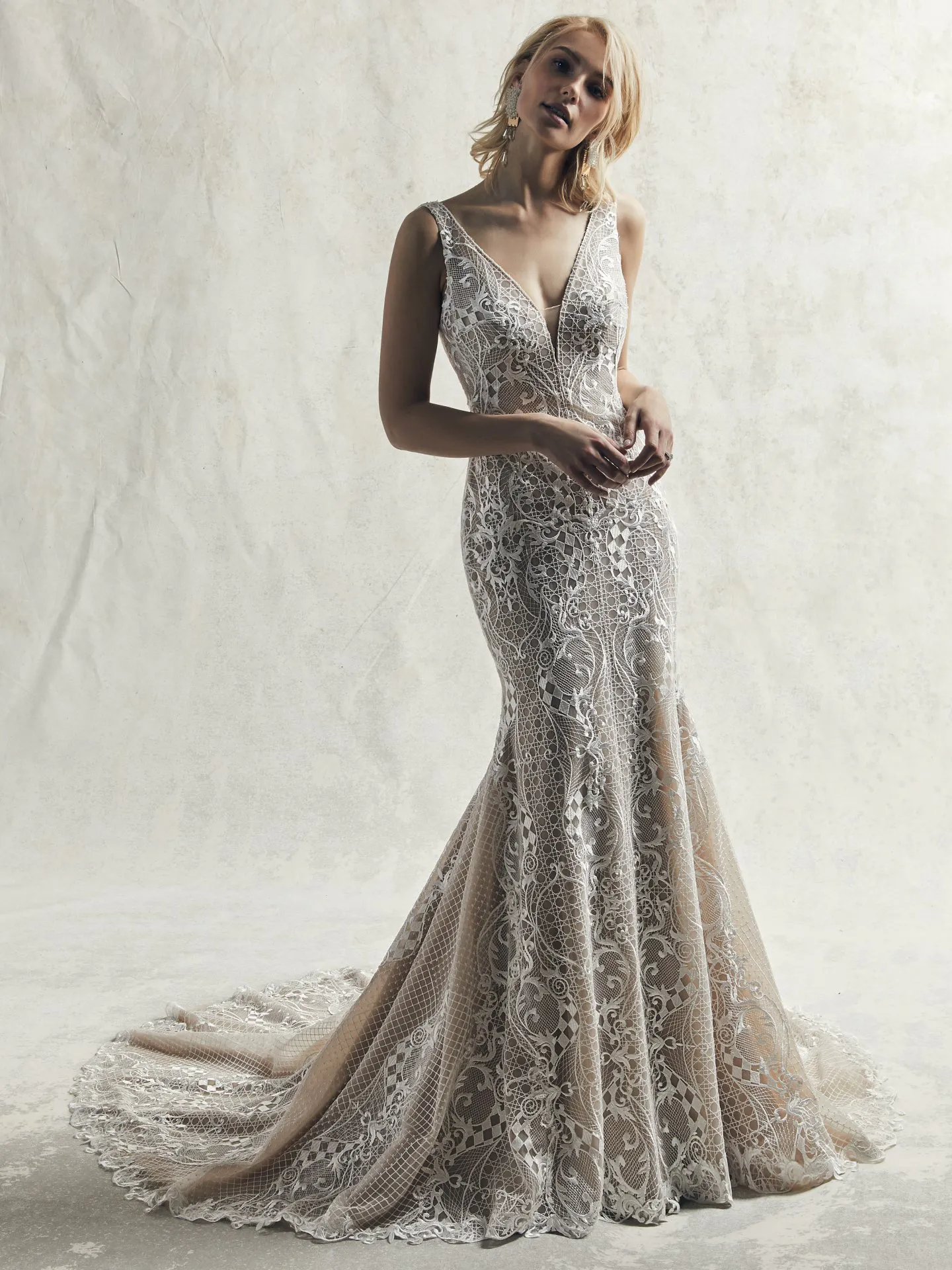 Atherton  Lace Boho Wedding Dress by Sottero and Midgley