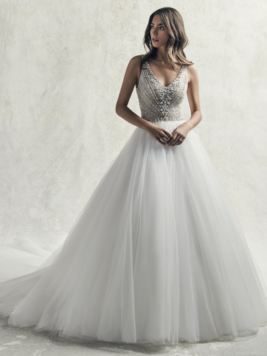 Bardot (9SC039) Unique Beaded and Tulle Wedding Dress by Sottero and Midgley