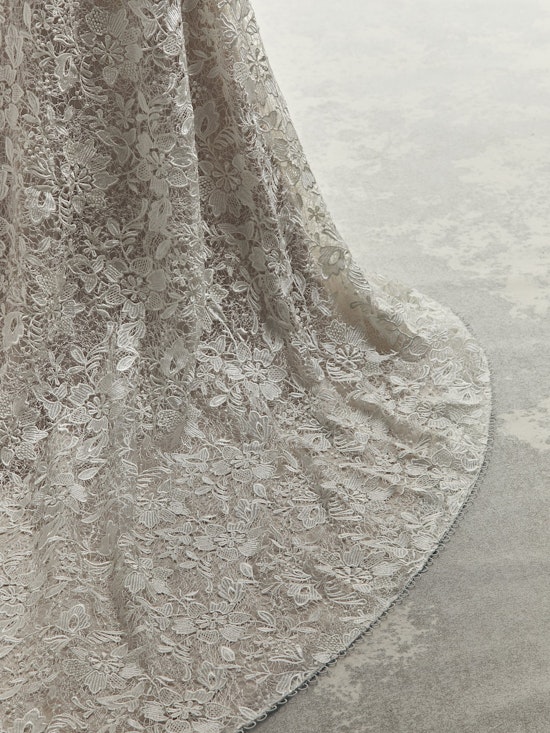 Dennison (9ST048) Long Sleeve Wedding Dress with Slit by Sottero and Midgley