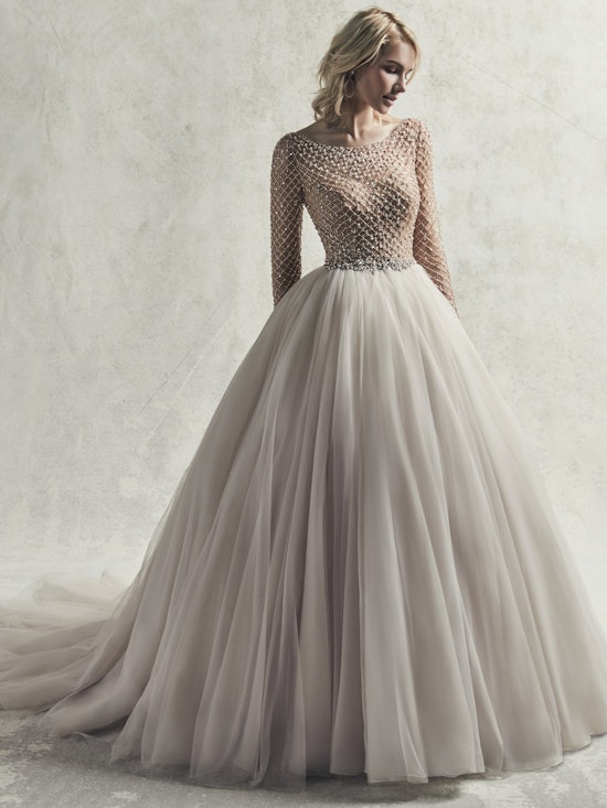 Fitzgerald (9SS094) Beaded Long Sleeve Ballgown Wedding Dress by Sottero and Midgley