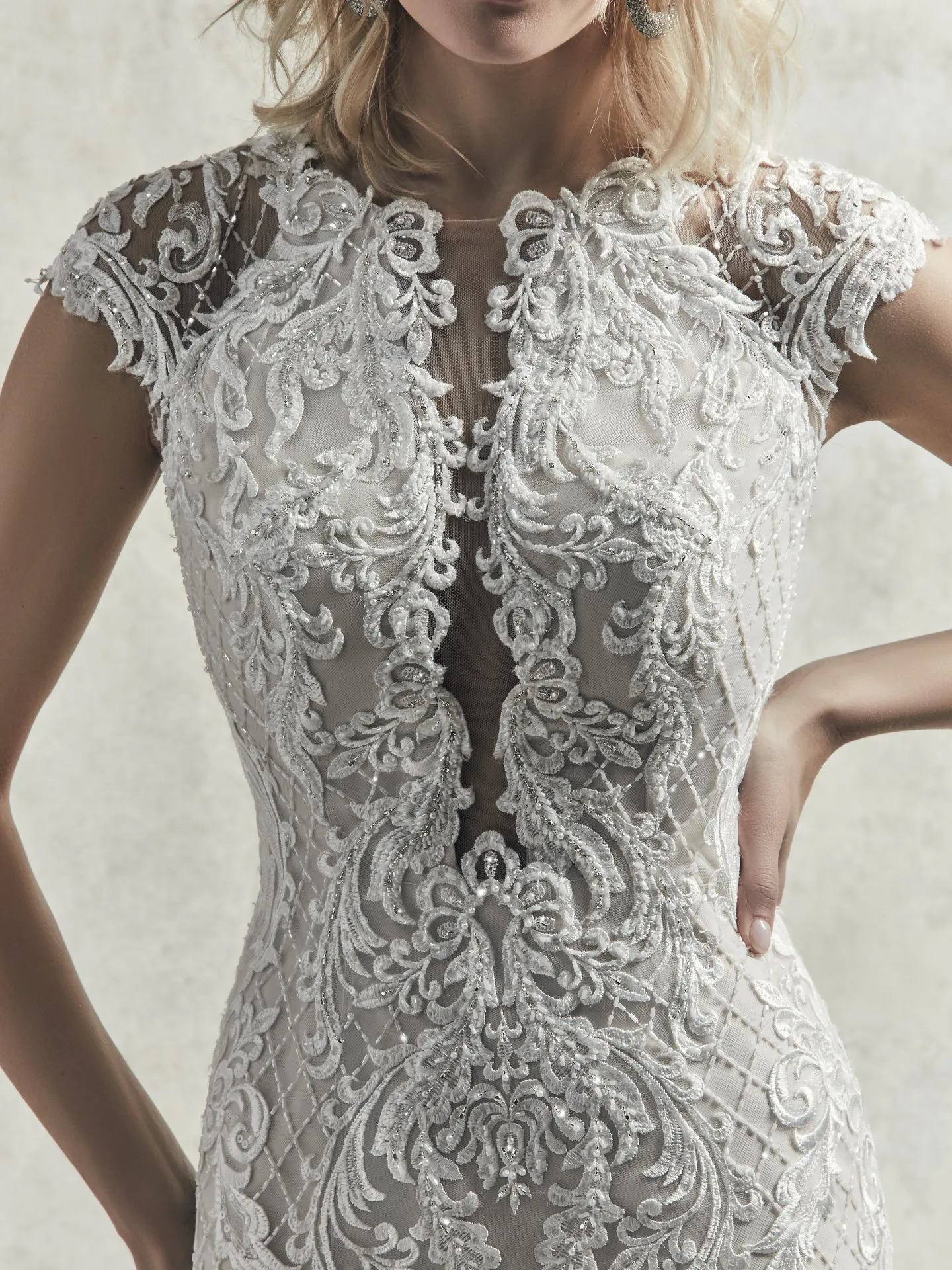 Irving  Beaded Lace Fit and Flare Wedding Dress by Sottero and Midgley