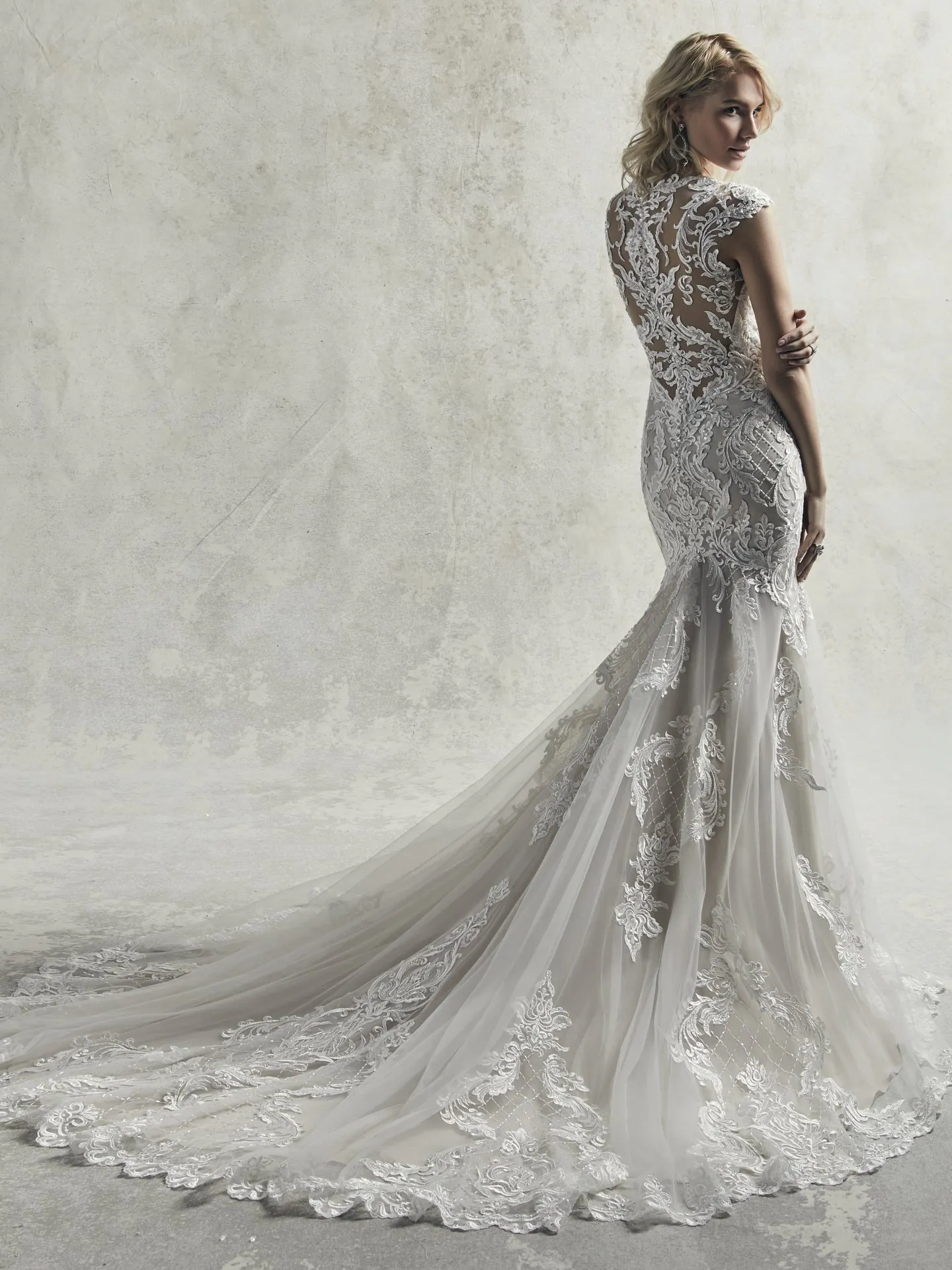 Irving  Beaded Lace Fit and Flare Wedding Dress by Sottero and Midgley