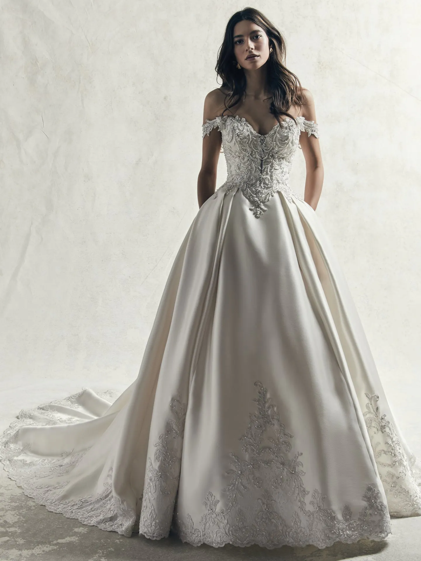 Kimora  Simple Lace Ballgown Wedding Dress by Sottero and Midgley