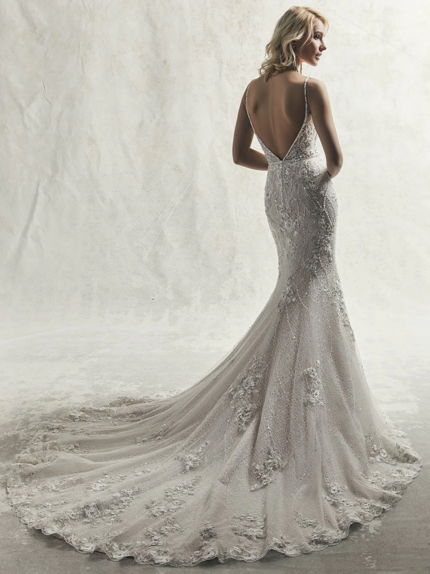 Maddox  Unique Beaded Fit and Flare Wedding Dress by Sottero and Midgley