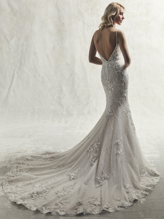 Maddox (9ST083) Unique Beaded Fit and Flare Wedding Dress by Sottero and Midgley