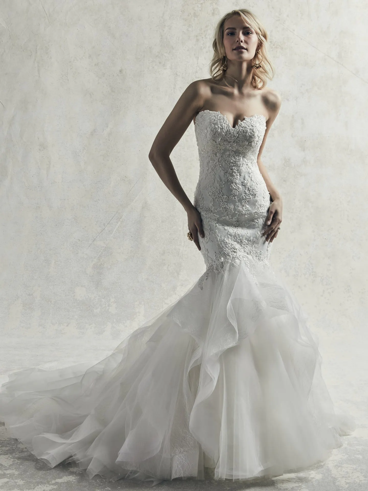 Marshall  Lace Tulle Mermaid Wedding Dress by Sottero and Midgley