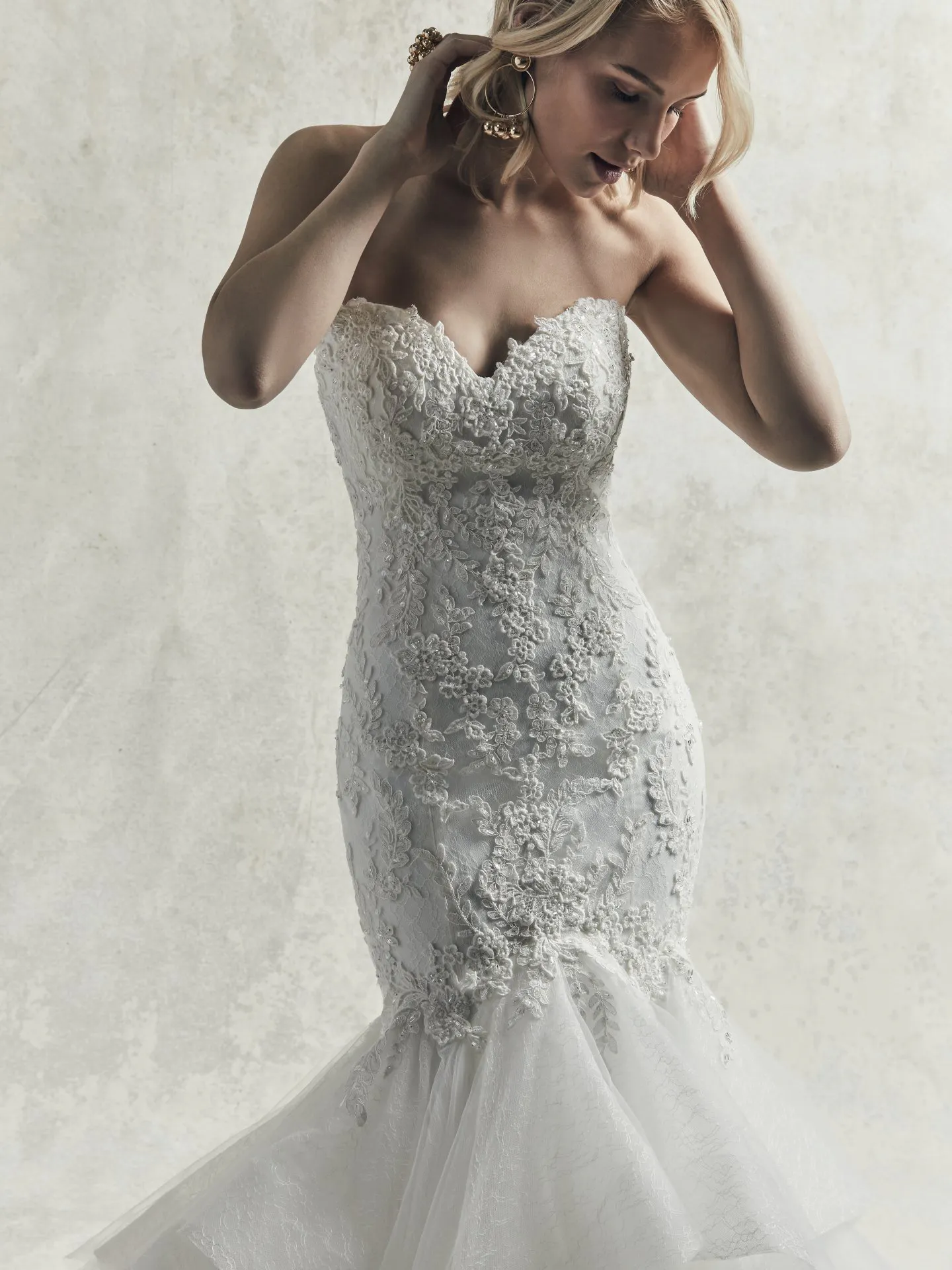 Marshall  Lace Tulle Mermaid Wedding Dress by Sottero and Midgley