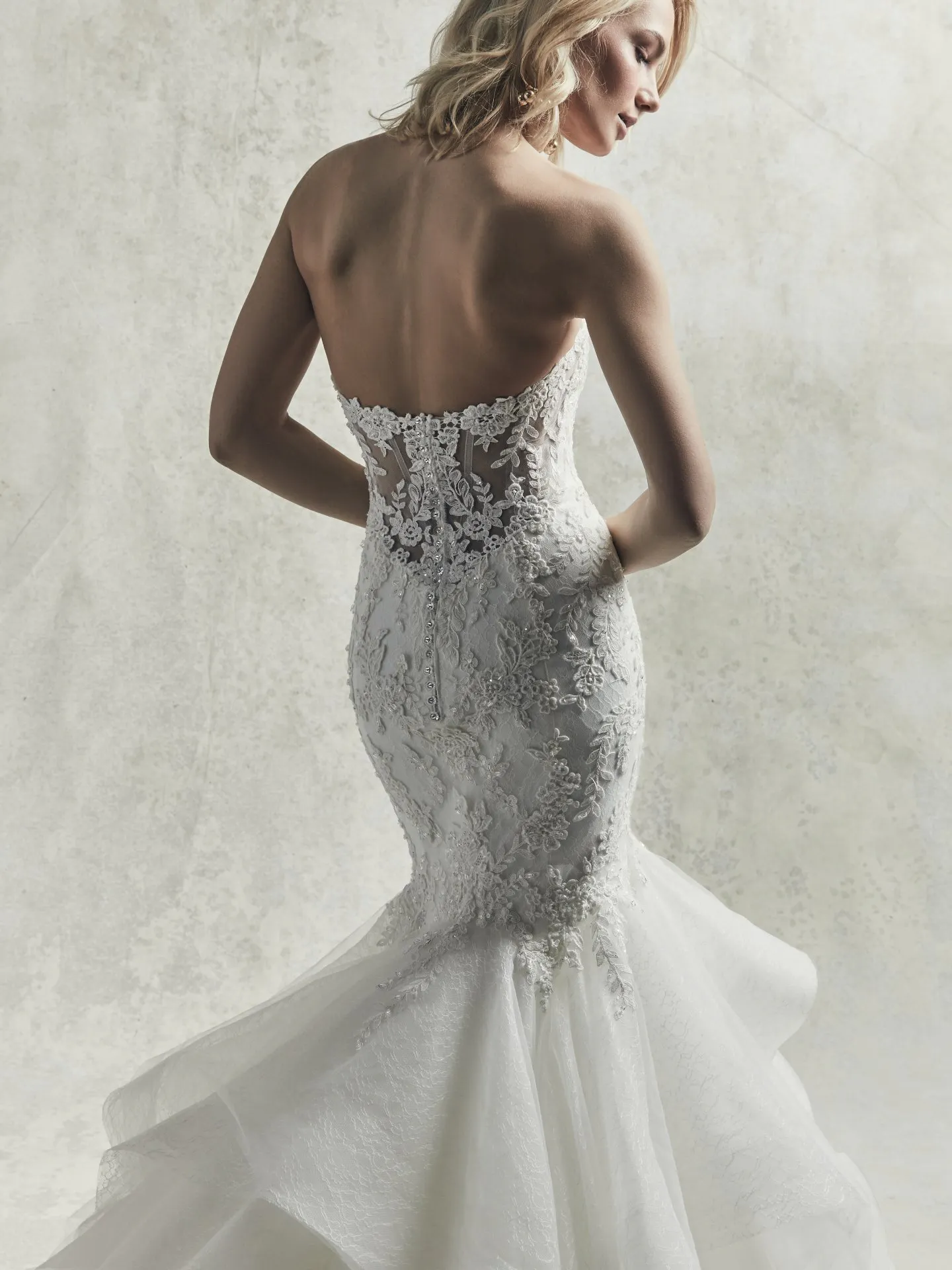 Marshall  Lace Tulle Mermaid Wedding Dress by Sottero and Midgley