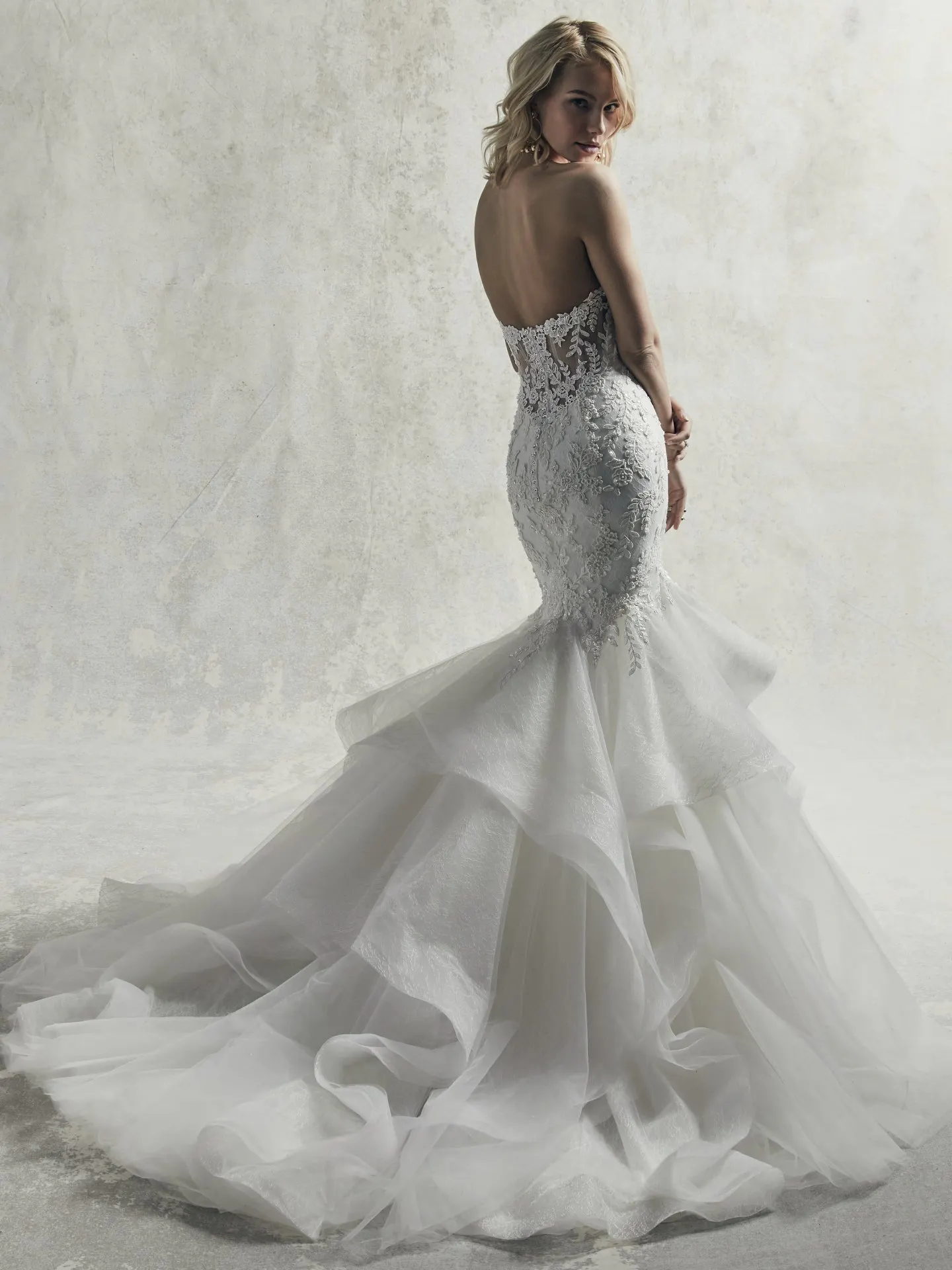Marshall  Lace Tulle Mermaid Wedding Dress by Sottero and Midgley