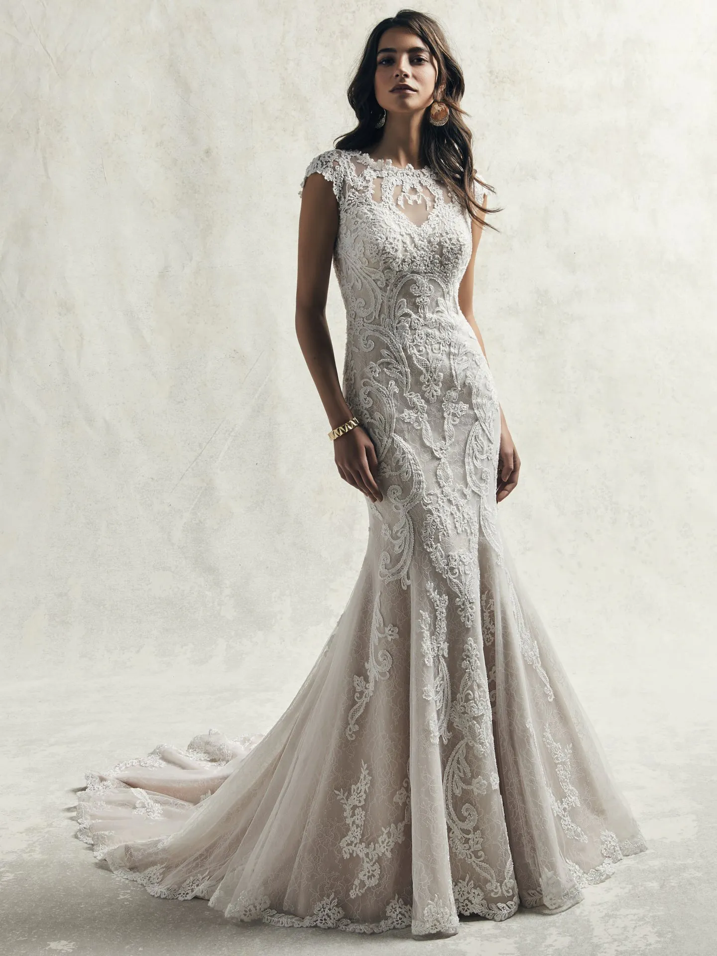 Vivian  Beaded Lace Vintage Wedding Dress by Sottero and Midgley