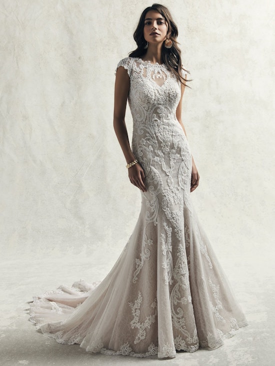 Vivian (9SW056) Beaded Lace Vintage Wedding Dress by Sottero and Midgley