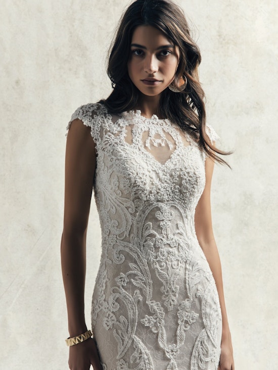 Vivian (9SW056) Beaded Lace Vintage Wedding Dress by Sottero and Midgley