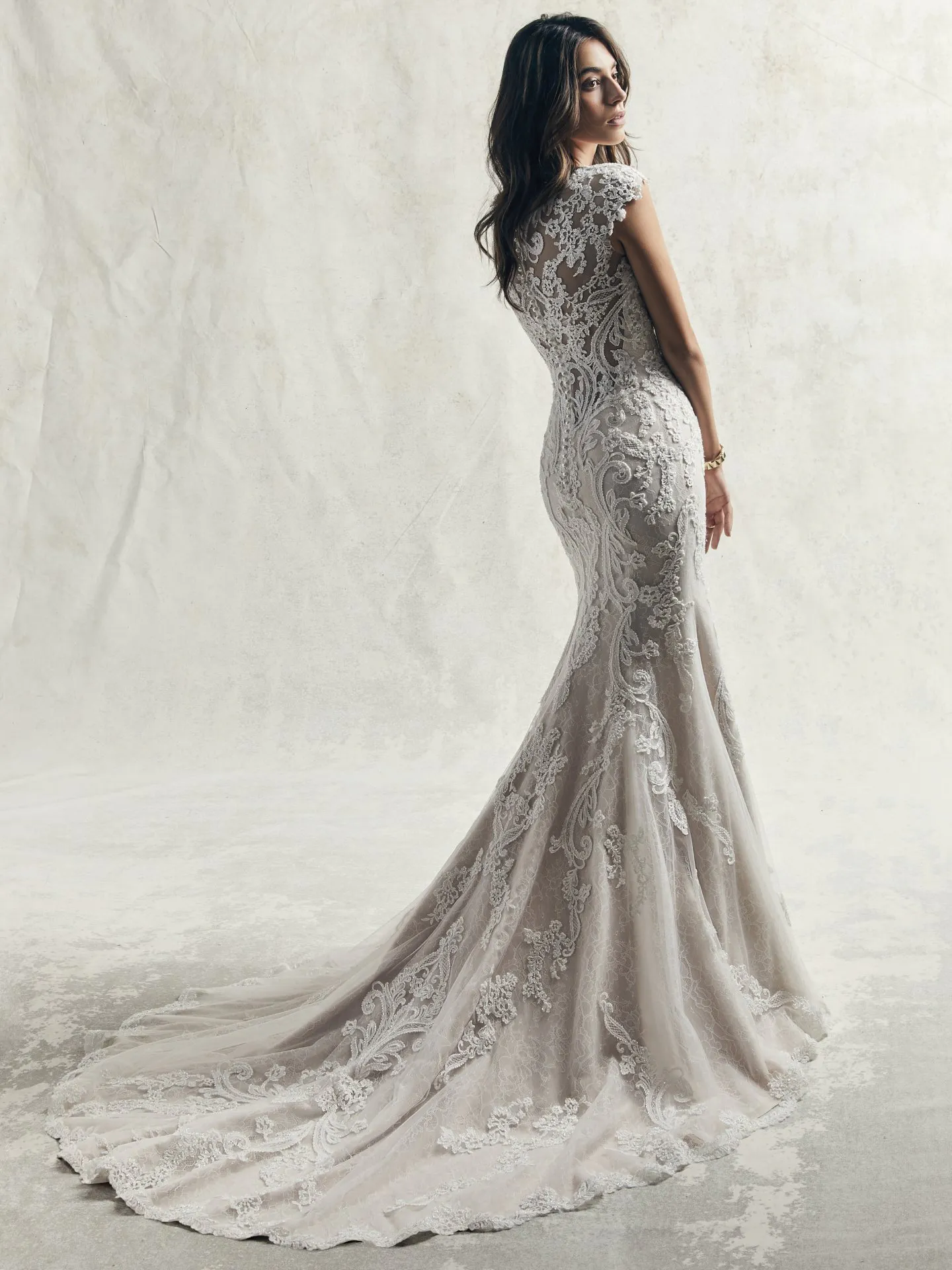 Vivian  Beaded Lace Vintage Wedding Dress by Sottero and Midgley