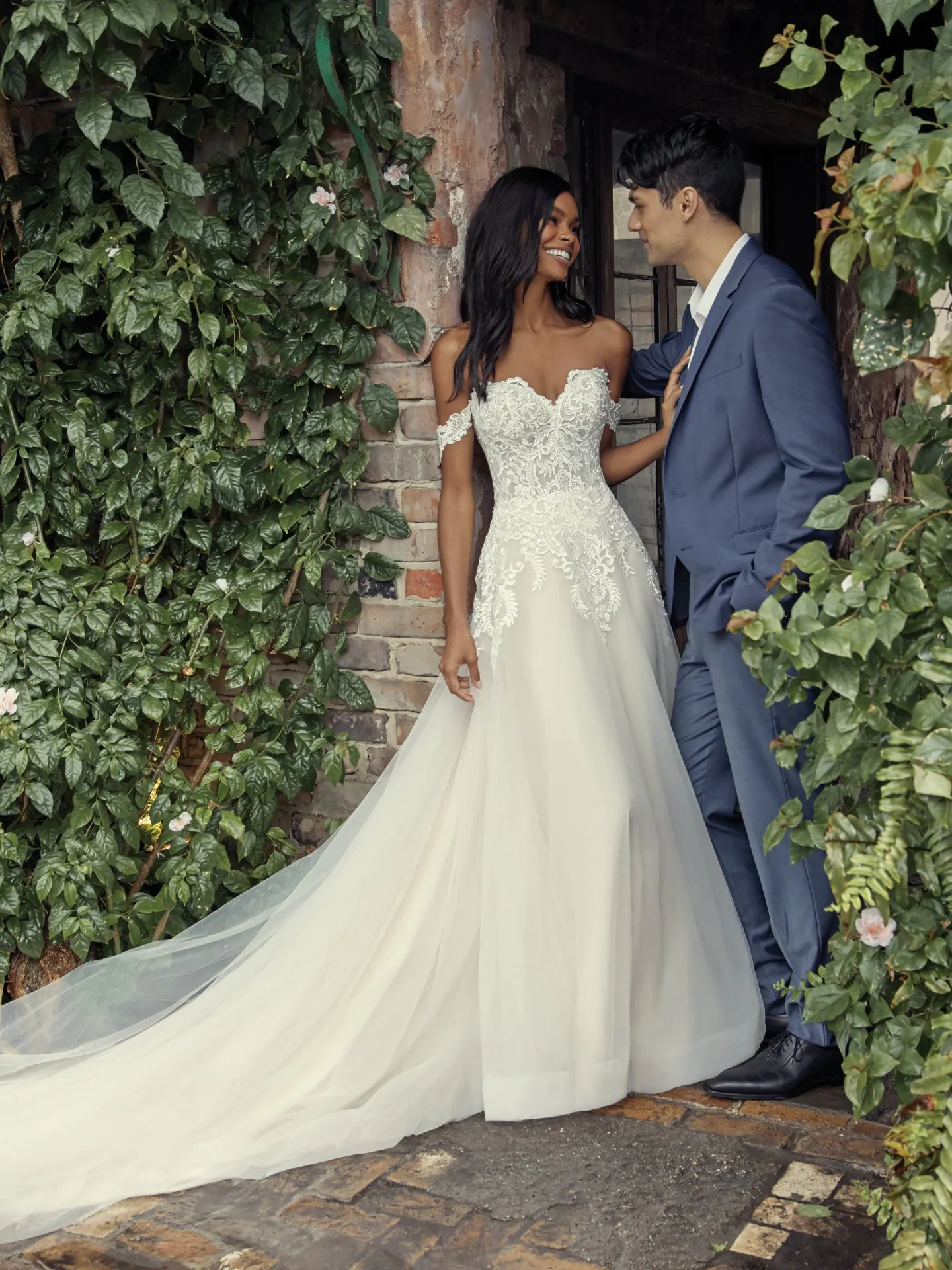 Vanessa   Shoulder A Line Princess Wedding Dress by Rebecca Ingram