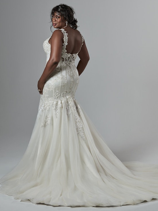 Darren Lynette (Curve) (9SC885AC) Mermaid Beaded Satin Wedding Dress by Sottero and Midgley
