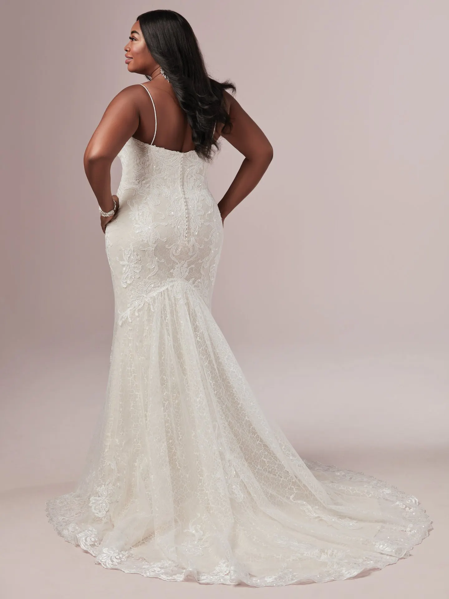 Laurette Lynette Size Lace Wedding Dress by Rebecca Ingram