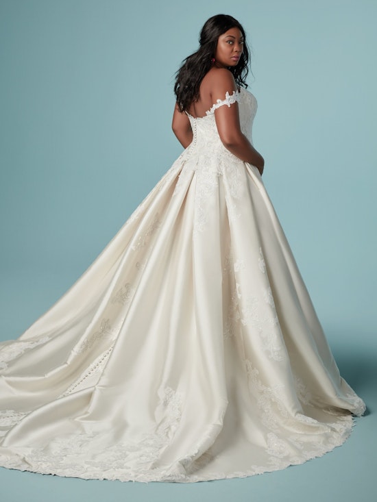 Sheridan (Curve) (CRV-9MC912) lus Size Lace and Mikado Ballgown Wedding Dress by Maggie Sottero