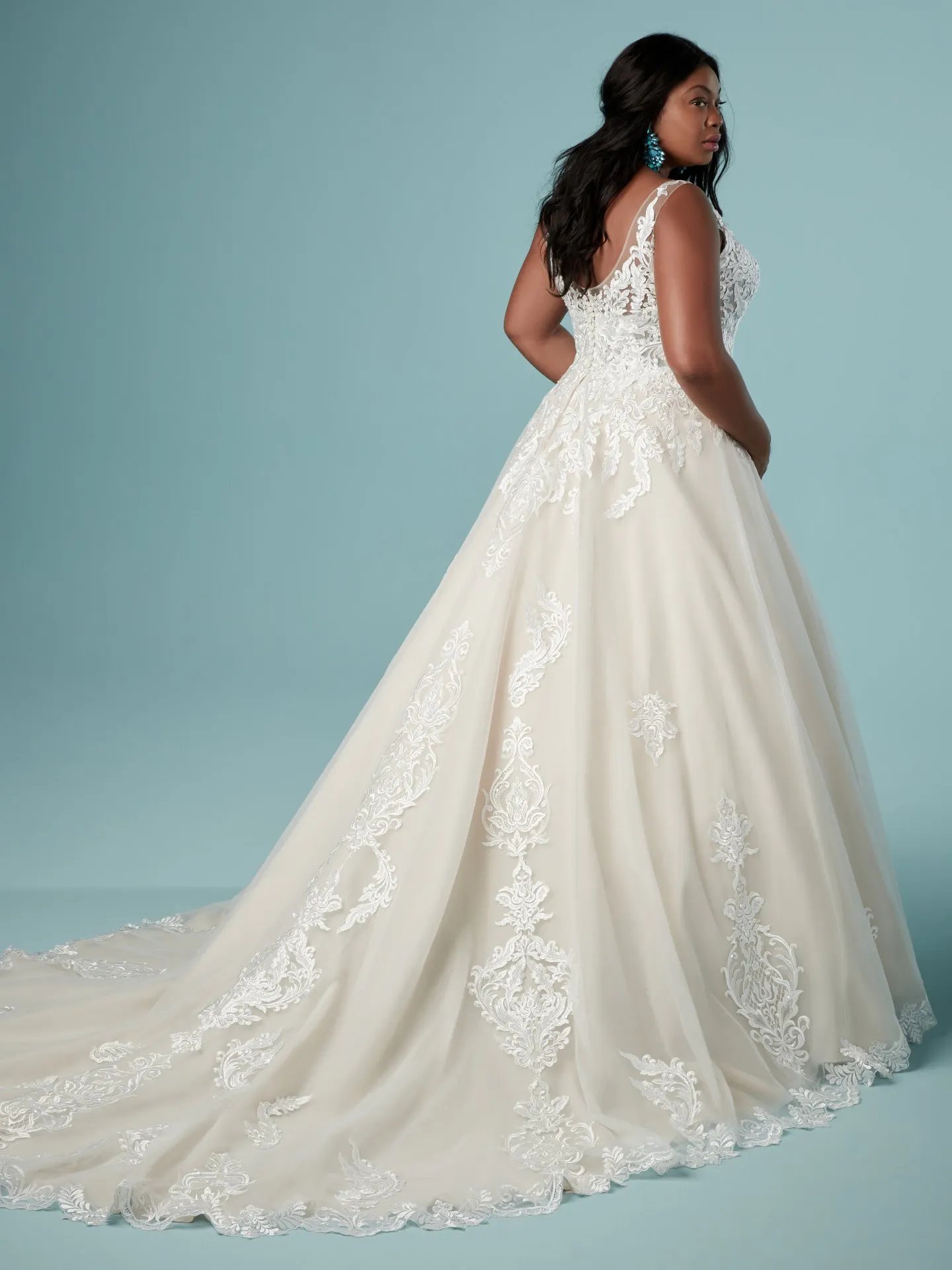Trinity Lynette Unique Lace Ballgown Wedding Dress by Maggie Sottero