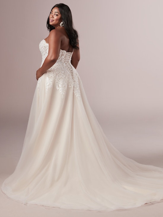 Vanessa (Curve) (CRV-9RS806ZU) s Plus Size A Line Princess Wedding Dress by Rebecca Ingram