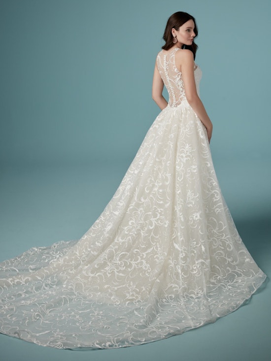 Colbie (9MS905) Unique Sequined Lace Wedding Dress by Maggie Sottero