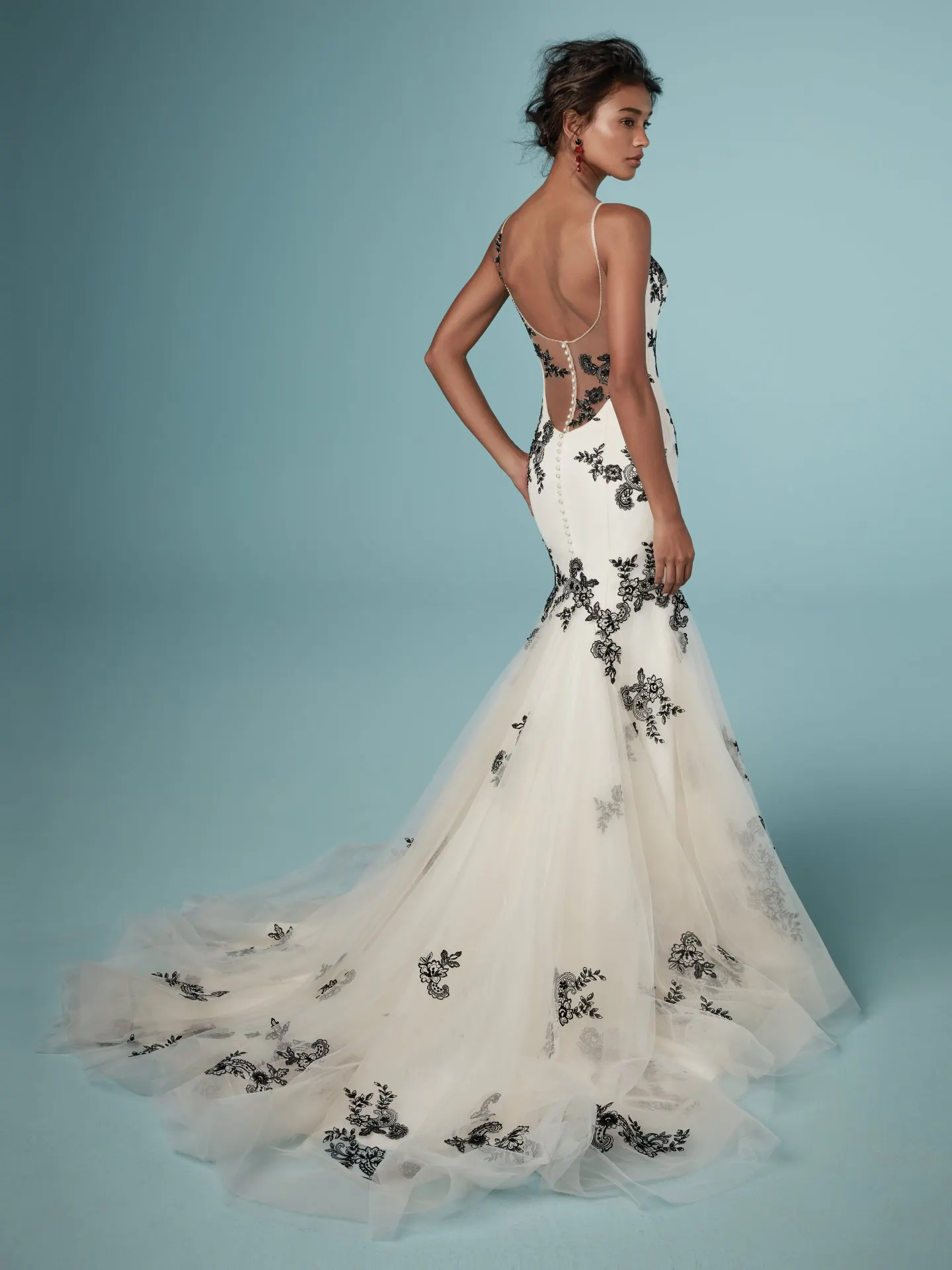 Ally  Black and Antique Ivory Wedding Dress by Maggie Sottero
