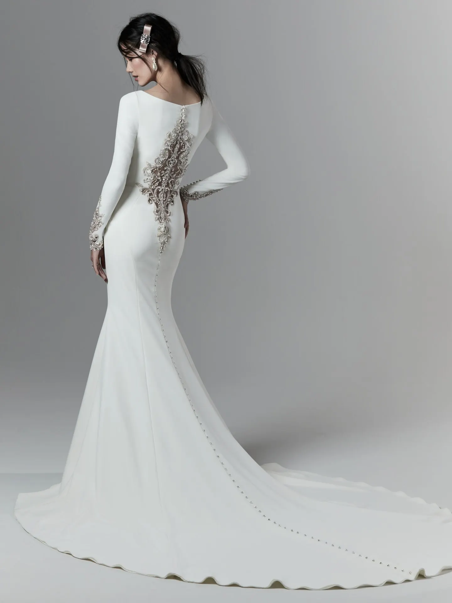 Aston  Long Sleeve Simple Wedding Dress by Sottero and Midgley