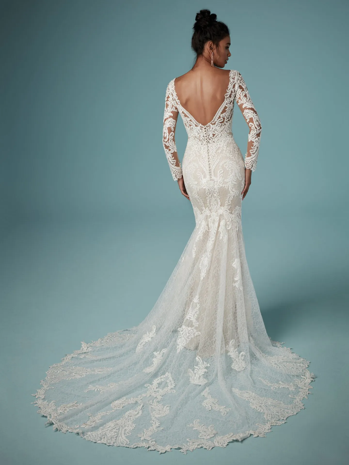 Cheyenne Long Sleeve Lace Wedding Dress by Maggie Sottero