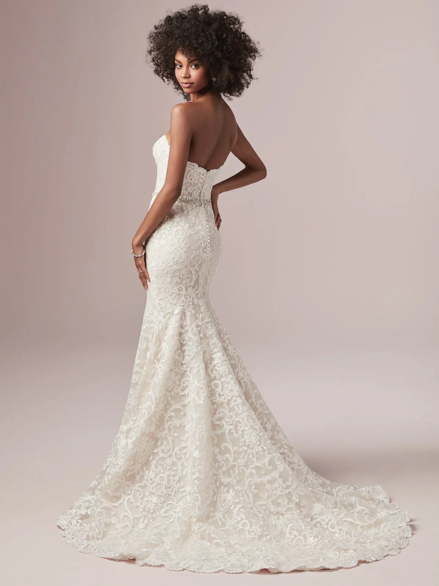 Finola Strapless Lace Wedding Dress by Rebecca Ingram