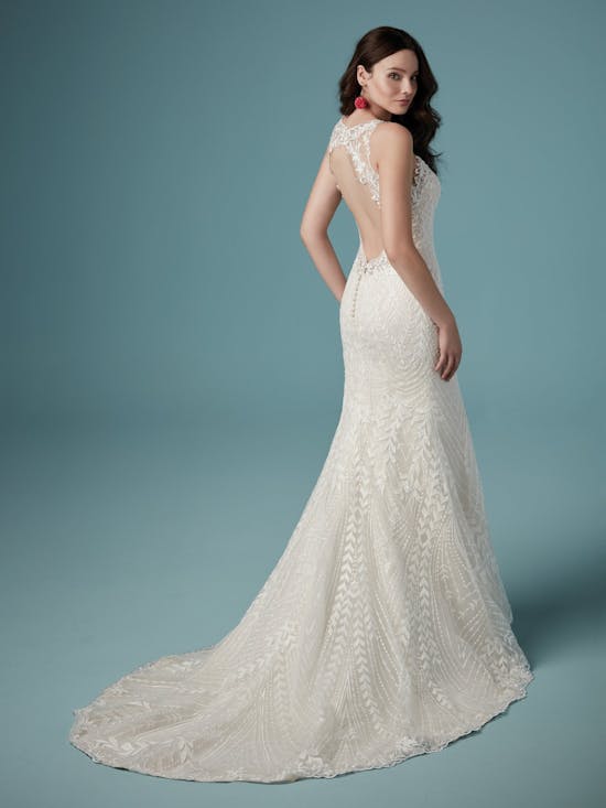 Jelaire (9MT896) Unique Geometric Lace Wedding Dress by Maggie Sottero
