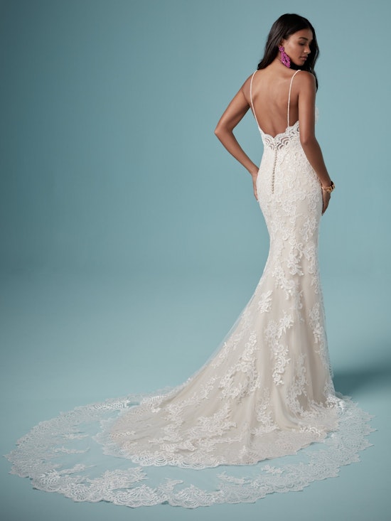Kiera (9MS903) Blush Lace Strapless Wedding Dress by Maggie Sottero