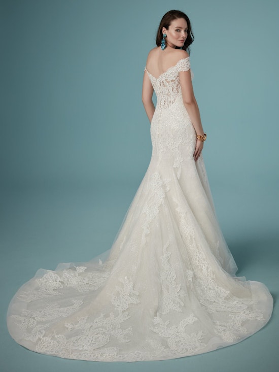 Maeleigh (9MW855) Off the Shoulder A Line Wedding Dress by Maggie Sottero