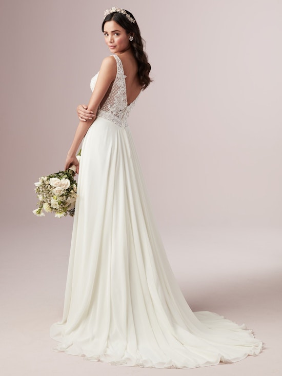 Mildred (9RN845) Lace and Chiffon Wedding Dress by Rebecca Ingram