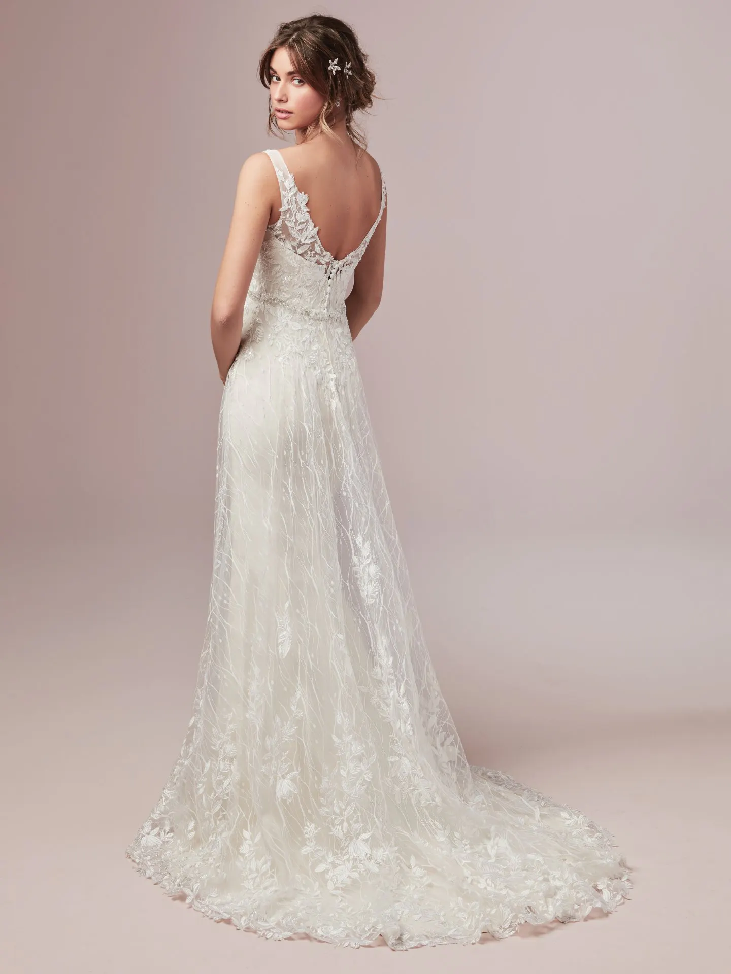 Molly Unique Lace Wedding Dress by Rebecca Ingram