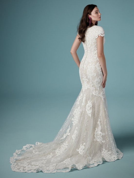 Tuscany Leigh (9MS922) Modest Lace Wedding Dress by Maggie Sottero