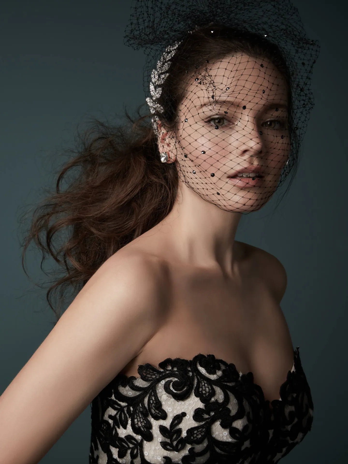 Tristyn  Black and Champagne Ballgown Wedding Dress by Maggie Sottero