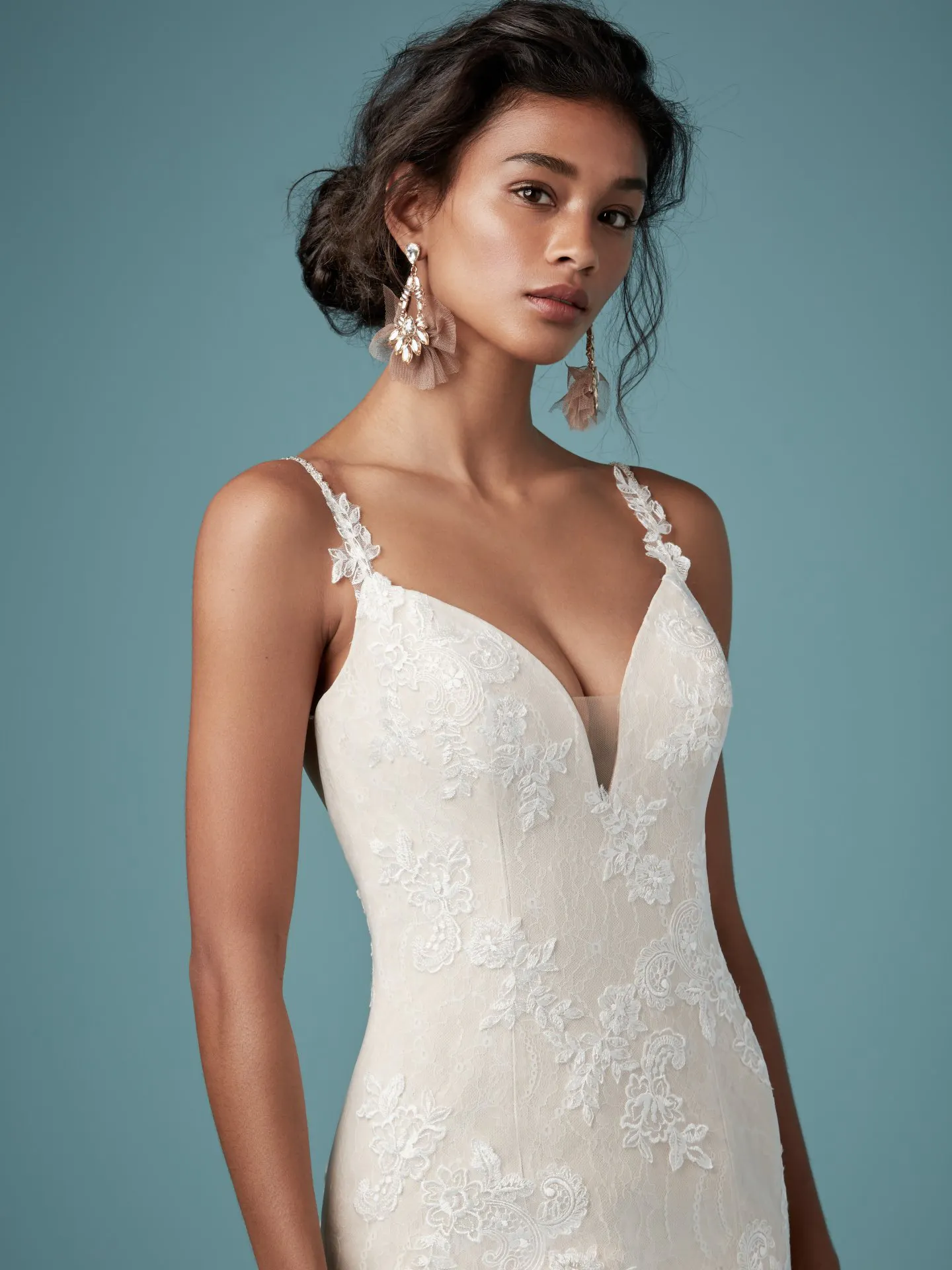 Ally  Black and Antique Ivory Wedding Dress by Maggie Sottero