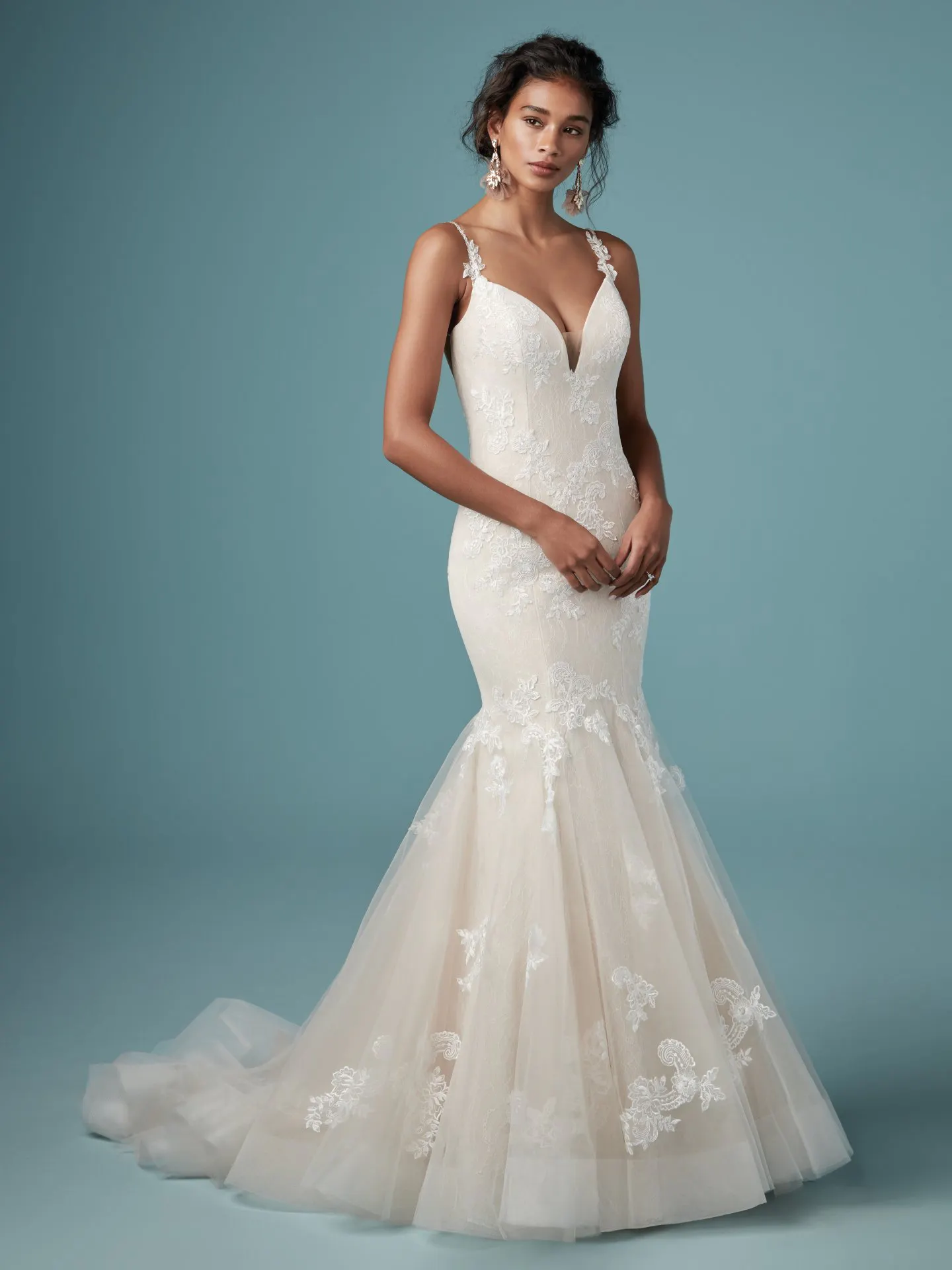 Ally  Black and Antique Ivory Wedding Dress by Maggie Sottero