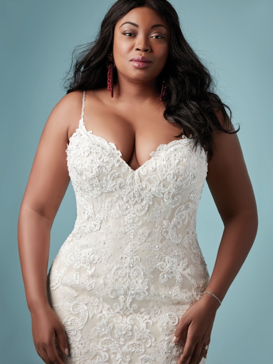 Glorietta Lynette (Curve) (CRV-9MC882AC) Lace Wedding Dress by Maggie Sottero