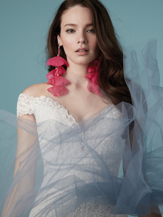 Maeleigh (9MW855) Off the Shoulder A Line Wedding Dress by Maggie Sottero