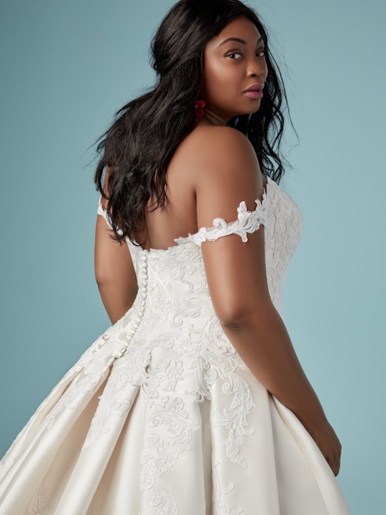 Sheridan (Curve) (CRV-9MC912) lus Size Lace and Mikado Ballgown Wedding Dress by Maggie Sottero