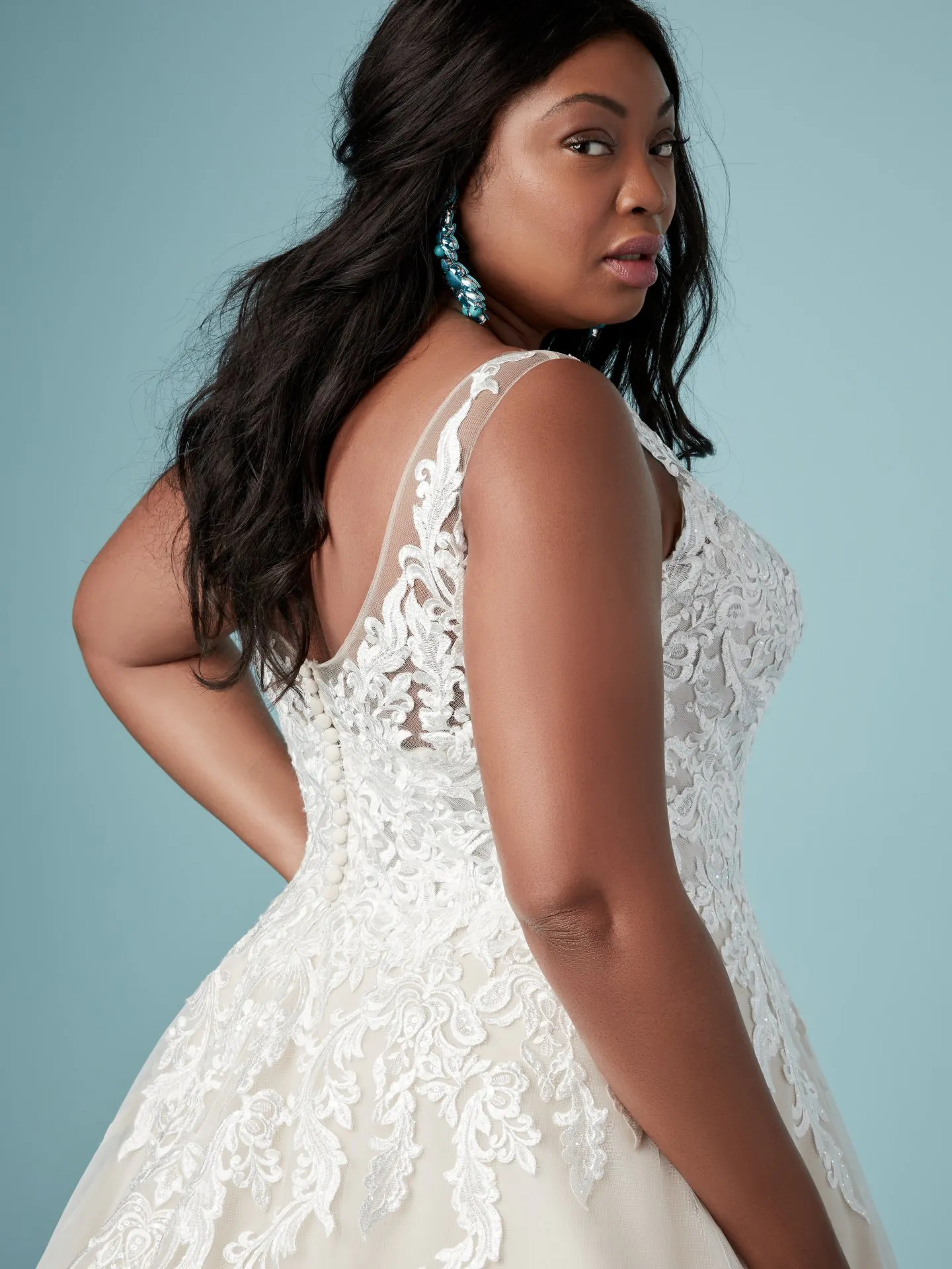 Trinity Lynette Unique Lace Ballgown Wedding Dress by Maggie Sottero