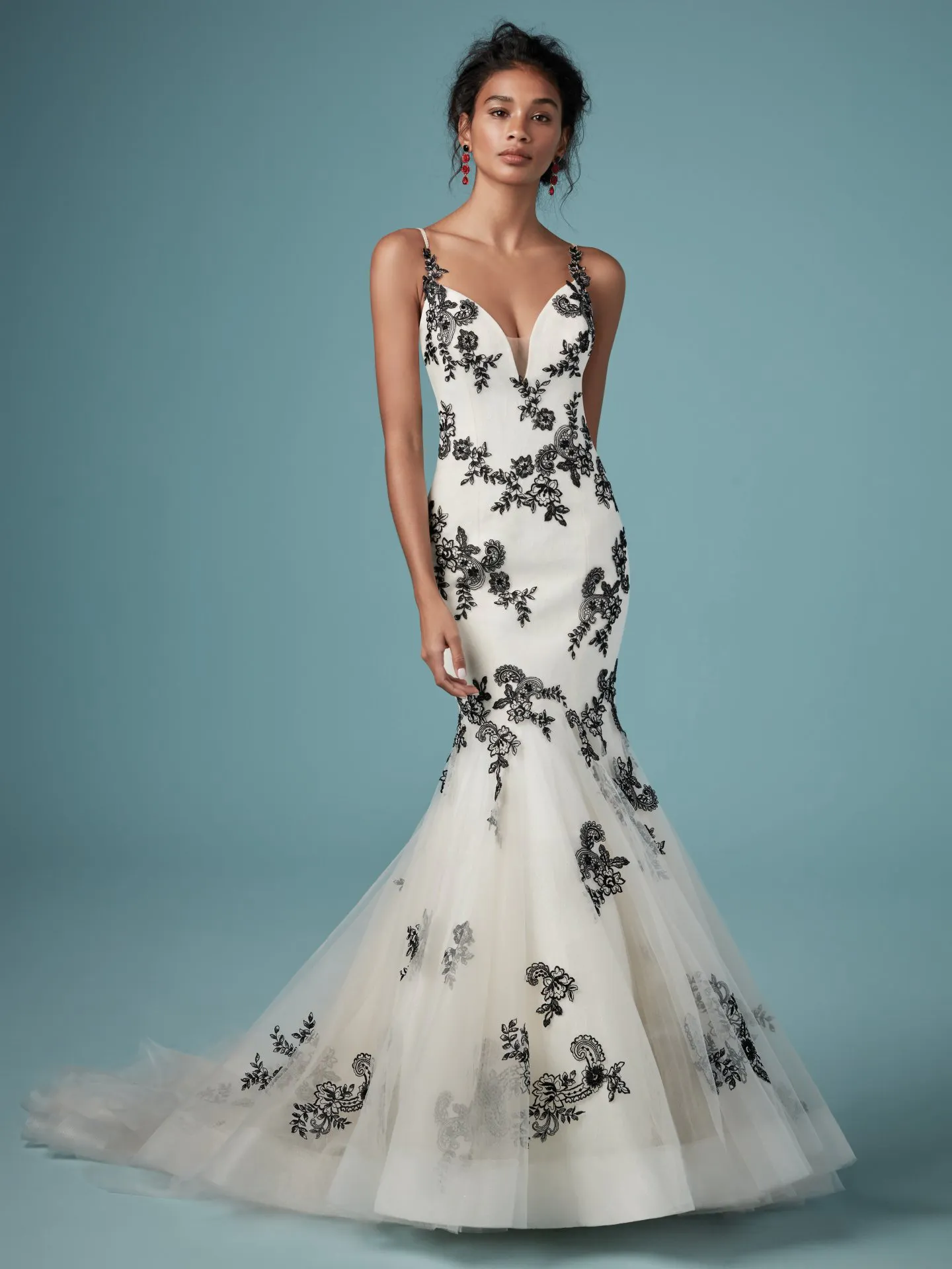 Ally  Black and Antique Ivory Wedding Dress by Maggie Sottero