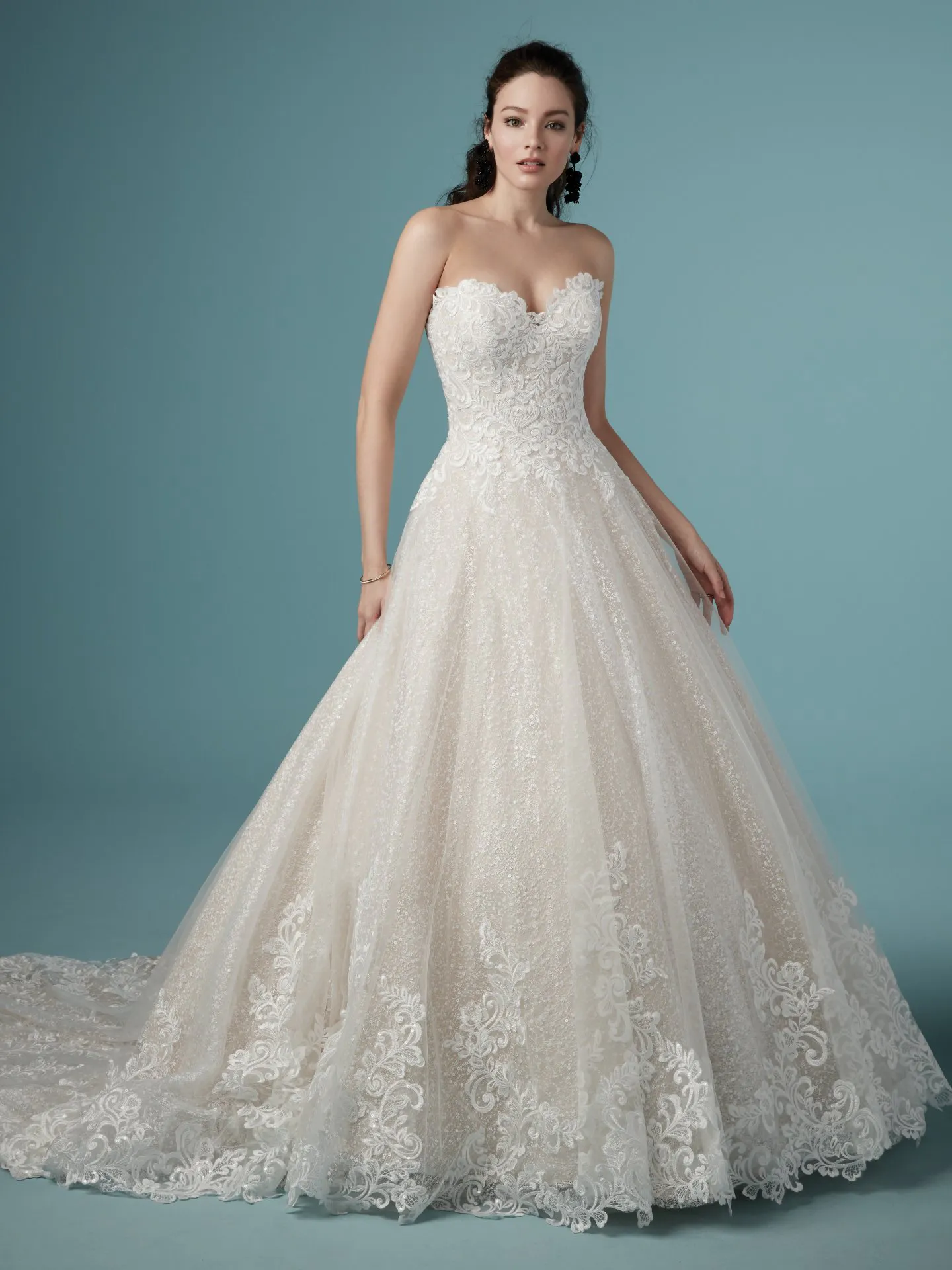 Tristyn  Sequin Ballgown Wedding Dress by Maggie Sottero