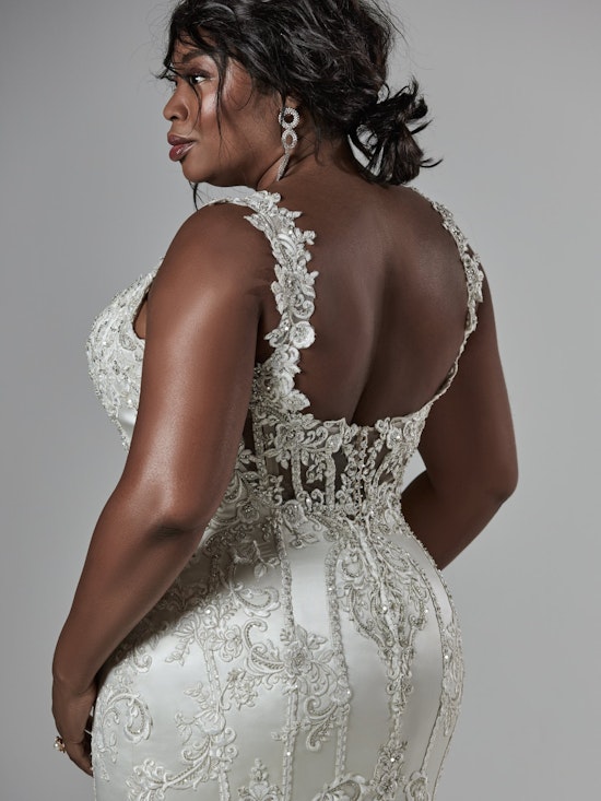 Darren Lynette (Curve) (9SC885AC) Mermaid Beaded Satin Wedding Dress by Sottero and Midgley