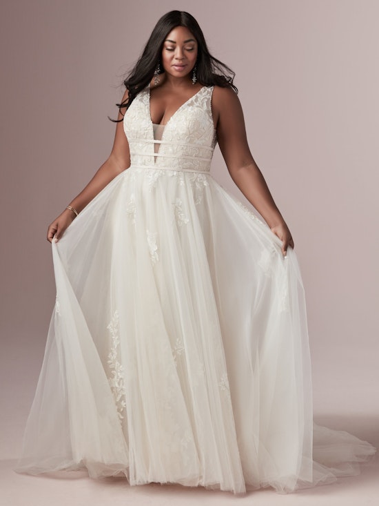 Raelynn Lynette (Curve) (CRV-9RT827AC) ine Plus Size Wedding Dress by Rebecca Ingram