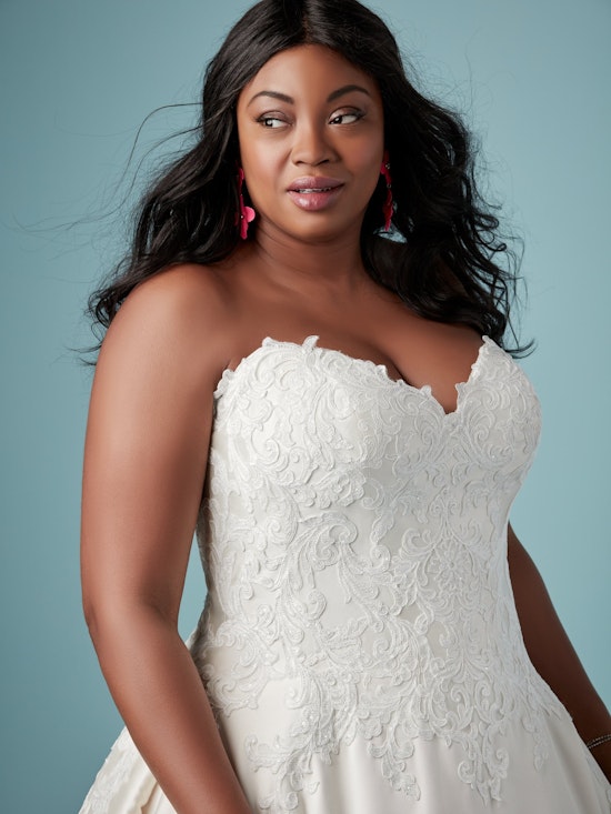 Sheridan (Curve) (CRV-9MC912) lus Size Lace and Mikado Ballgown Wedding Dress by Maggie Sottero