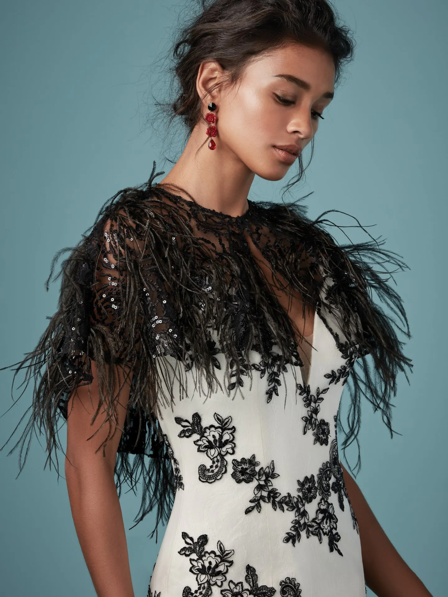 Ally  Black and Antique Ivory Wedding Dress by Maggie Sottero