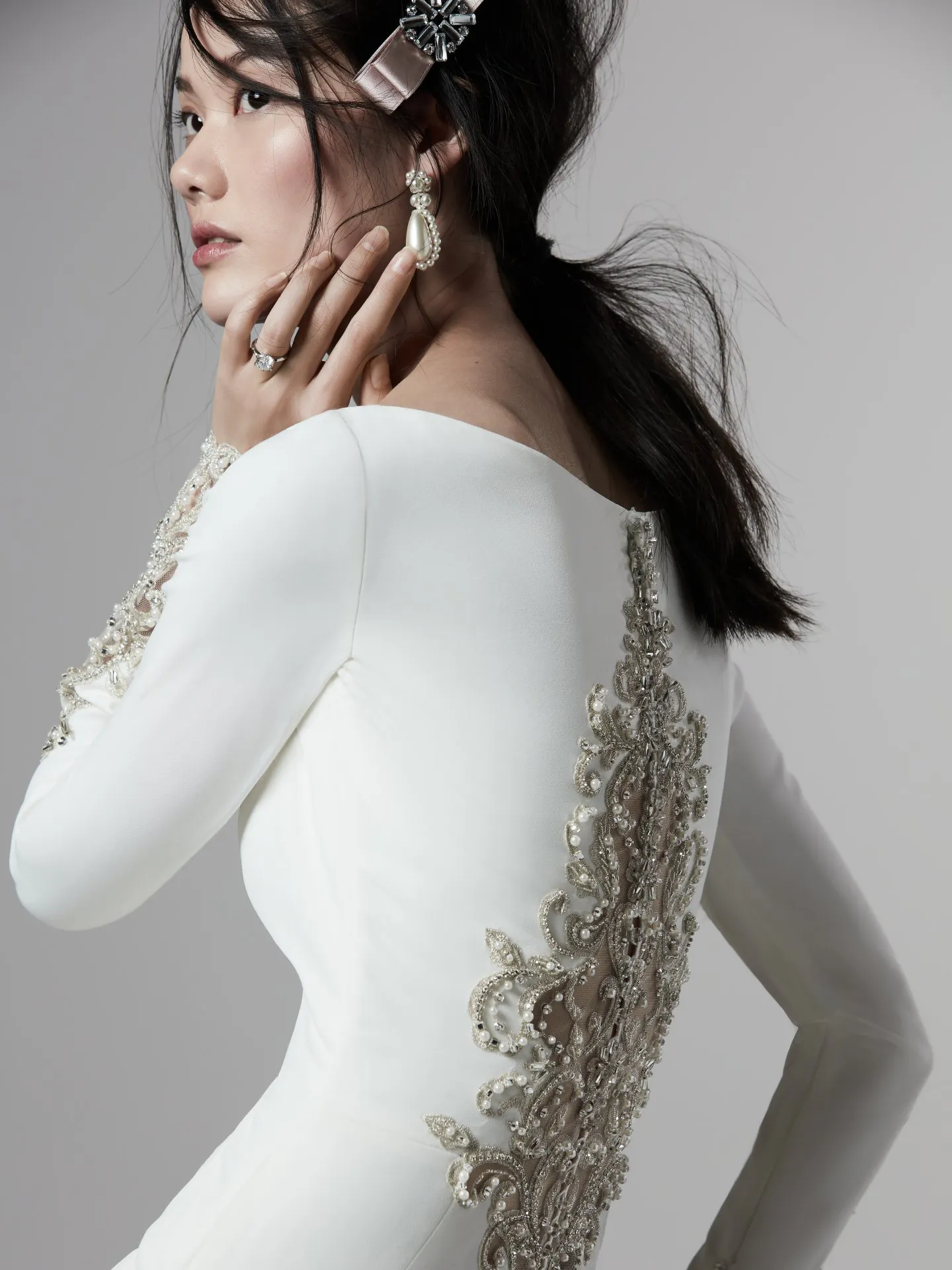 Aston  Long Sleeve Simple Wedding Dress by Sottero and Midgley